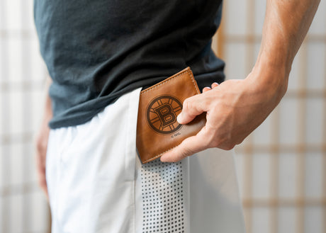 NHL Boston Bruins Laser Engraved Billfold Fan Gear NHL Boston Bruins