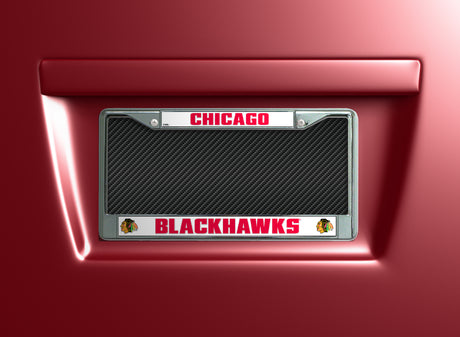 NHL Chicago Blackhawks Chrome License Plate Frame Fan Gear NHL Chicago Blackhawks