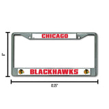 NHL Chicago Blackhawks Chrome License Plate Frame Fan Gear NHL Chicago Blackhawks