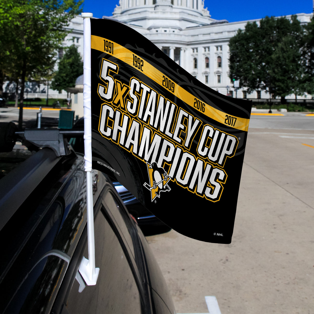 NHL Pittsburgh Penguins Car Flag Fan Gear NHL Pittsburgh Penguins
