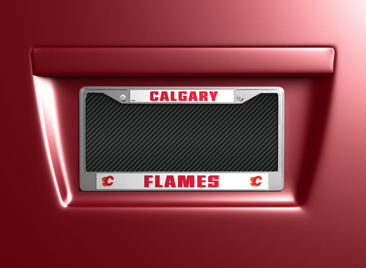 NHL Calgary Flames Chrome License Plate Frame Fan Gear NHL Calgary Flames