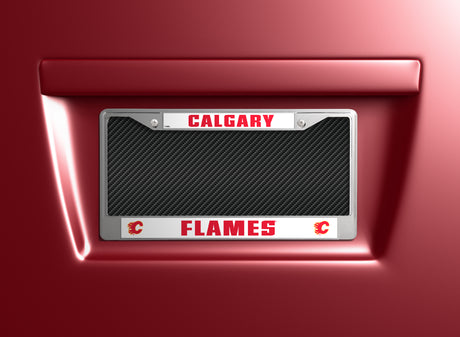 NHL Calgary Flames Chrome License Plate Frame Fan Gear NHL Calgary Flames
