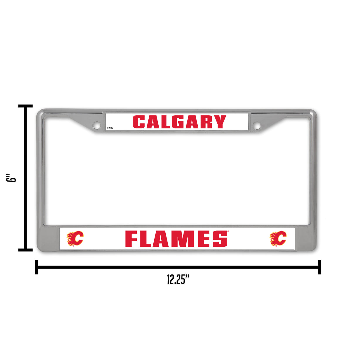 NHL Calgary Flames Chrome License Plate Frame Fan Gear NHL Calgary Flames