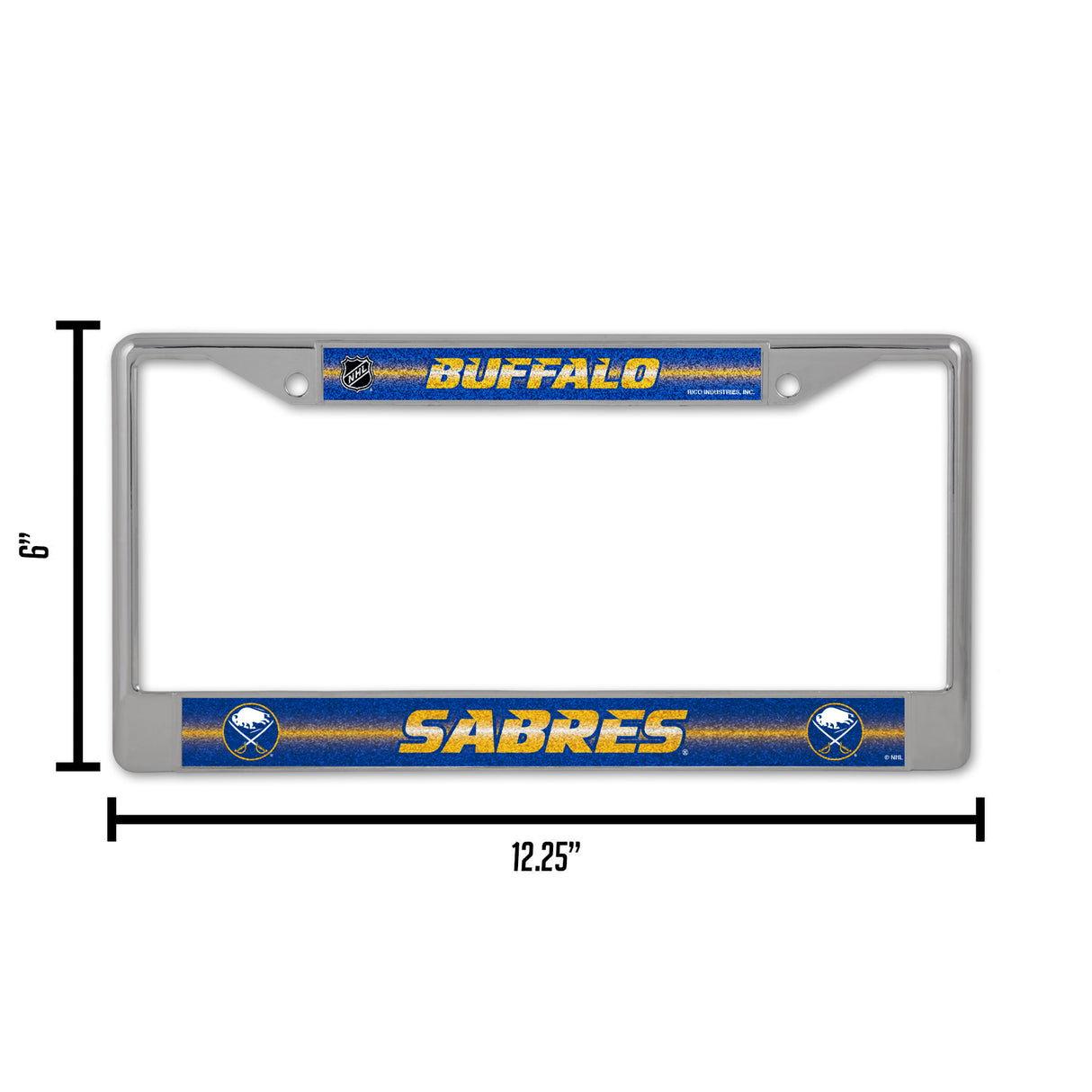 NHL Buffalo Sabres Chrome Glitter License Plate Frame Fan Gear NHL Buffalo Sabres