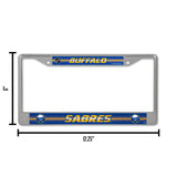NHL Buffalo Sabres Chrome Glitter License Plate Frame Fan Gear NHL Buffalo Sabres
