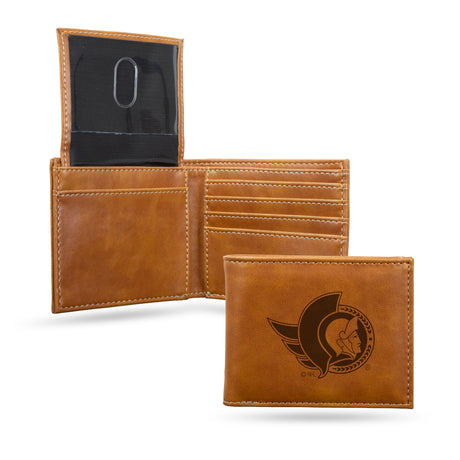 NHL Ottawa Senators Laser Engraved Billfold Fan Gear NHL Ottawa Senators
