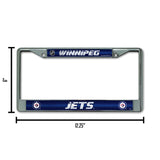 NHL Winnipeg Jets Chrome Glitter License Plate Frame Fan Gear NHL Winnipeg Jets