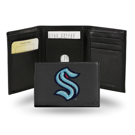 NHL Seattle Kraken Embroidered Tri-Fold Wallet Fan Gear NHL Seattle Kraken