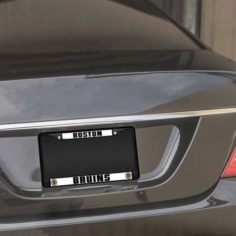NHL Boston Bruins Black Chrome License Plate Frame Fan Gear NHL Boston Bruins