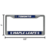 NHL Toronto Maple Leafs Chrome Glitter License Plate Frame Fan Gear NHL Toronto Maple Leafs
