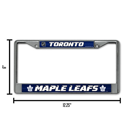 NHL Toronto Maple Leafs Chrome Glitter License Plate Frame Fan Gear NHL Toronto Maple Leafs