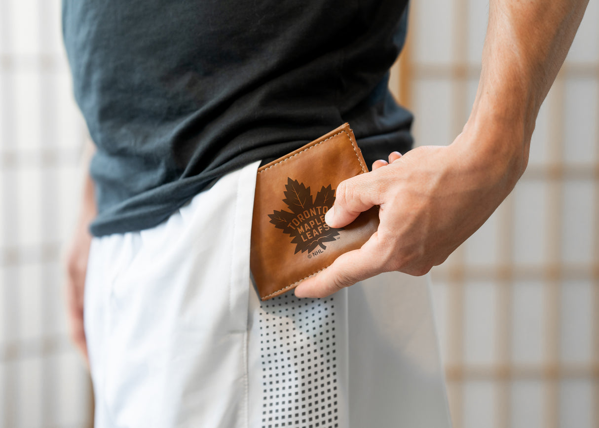 NHL Toronto Maple Leafs Laser Engraved Billfold Fan Gear NHL Toronto Maple Leafs