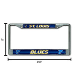 NHL St. Louis Blues Chrome Glitter License Plate Frame Fan Gear NHL St. Louis Blues