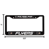 NHL Philadelphia Flyers Black Chrome License Plate Frame Fan Gear NHL Philadelphia Flyers