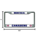 NHL Montreal Canadiens Chrome License Plate Frame Fan Gear NHL Montreal Canadiens