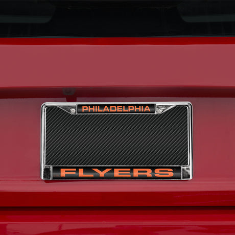 NHL Philadelphia Flyers Laser Cut Chrome License Plate Frame Fan Gear NHL Philadelphia Flyers