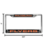 NHL Philadelphia Flyers Laser Cut Chrome License Plate Frame Fan Gear NHL Philadelphia Flyers