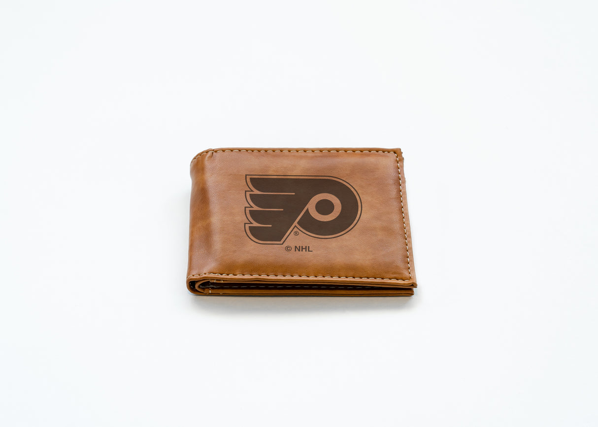 NHL Philadelphia Flyers Laser Engraved Billfold Fan Gear NHL Philadelphia Flyers