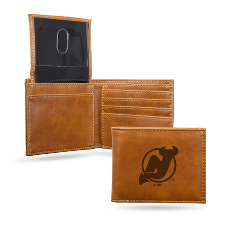 NHL New Jersey Devils Laser Engraved Billfold Fan Gear NHL New Jersey Devils