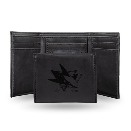 NHL San Jose Sharks Laser Engraved Trifold Fan Gear NHL San Jose Sharks