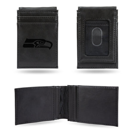 NFL Seattle Seahawks Laser Engraved Front Pocket Wallet Fan Gear NFL Seattle Seahawks