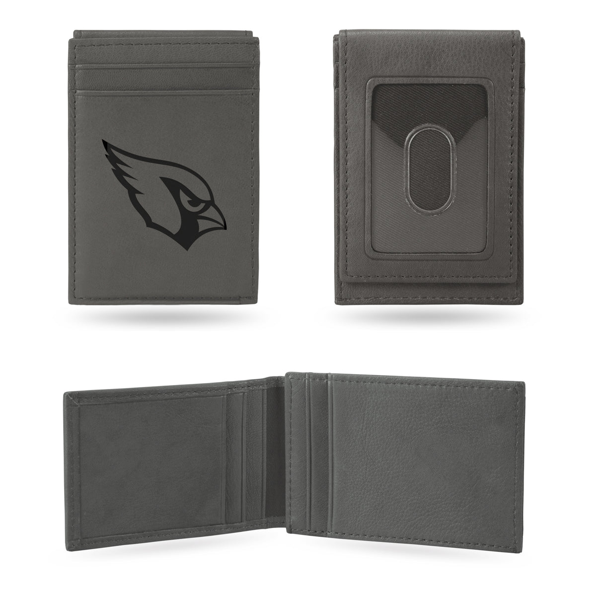 NFL Arizona Cardinals Laser Engraved Front Pocket Wallet Fan Gear NFL Arizona Cardinals