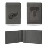 NHL Detroit Red Wings Laser Engraved Front Pocket Wallet Fan Gear NHL Detroit Red Wings