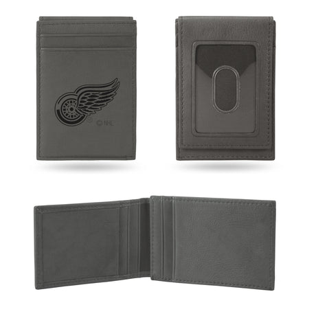 NHL Detroit Red Wings Laser Engraved Front Pocket Wallet Fan Gear NHL Detroit Red Wings