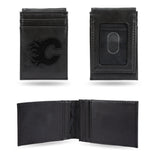 NHL Calgary Flames Laser Engraved Front Pocket Wallet Fan Gear NHL Calgary Flames