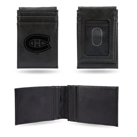 NHL Montreal Canadiens Laser Engraved Front Pocket Wallet Fan Gear NHL Montreal Canadiens