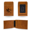 NHL San Jose Sharks Laser Engraved Front Pocket Wallet Fan Gear NHL San Jose Sharks
