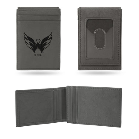 NHL Washington Capitals Laser Engraved Front Pocket Wallet Fan Gear NHL Washington Capitals