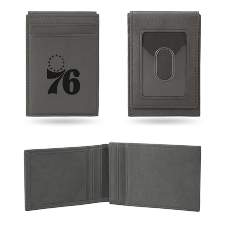 NBA Philadelphia 76ers Laser Engraved Front Pocket Wallet Fan Gear NBA Philadelphia 76ers