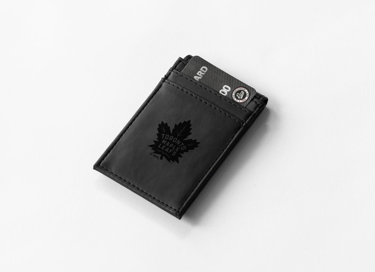 NHL Toronto Maple Leafs Laser Engraved Front Pocket Wallet Fan Gear NHL Toronto Maple Leafs