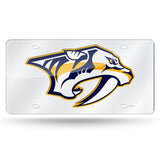 NHL Nashville Predators Silver Laser Cut Automobile Tag Fan Gear NHL Nashville Predators