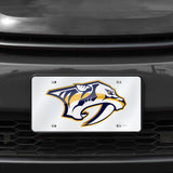 NHL Nashville Predators Silver Laser Cut Automobile Tag Fan Gear NHL Nashville Predators