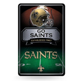 NFL New Orleans Saints Large Metal Sign Fan Gear NFL New Orleans Saints