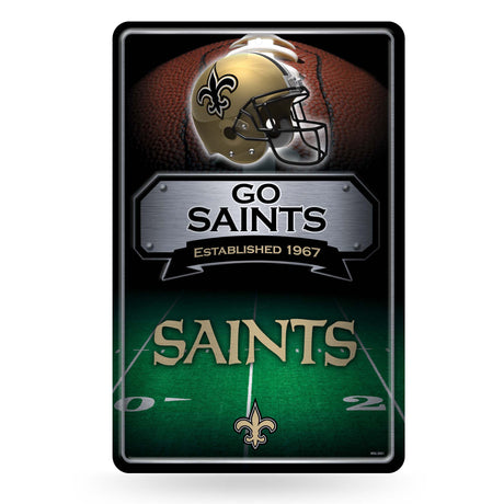 NFL New Orleans Saints Large Metal Sign Fan Gear NFL New Orleans Saints