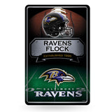 NFL Baltimore Ravens Large Metal Sign Fan Gear NFL Baltimore Ravens