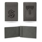 NHL Seattle Kraken Laser Engraved Front Pocket Wallet Fan Gear NHL Seattle Kraken