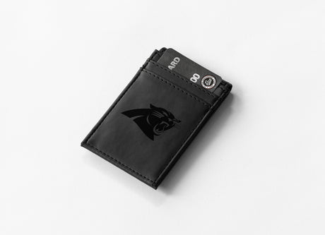 NFL Carolina Panthers Laser Engraved Front Pocket Wallet Fan Gear NFL Carolina Panthers
