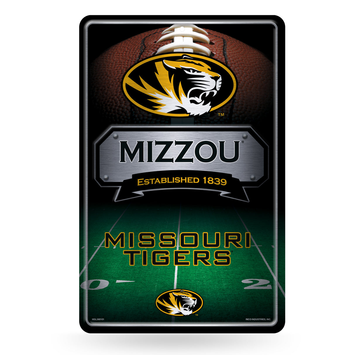 NCAA Missouri Tigers Large Metal Sign Fan Gear NCAA Missouri Tigers