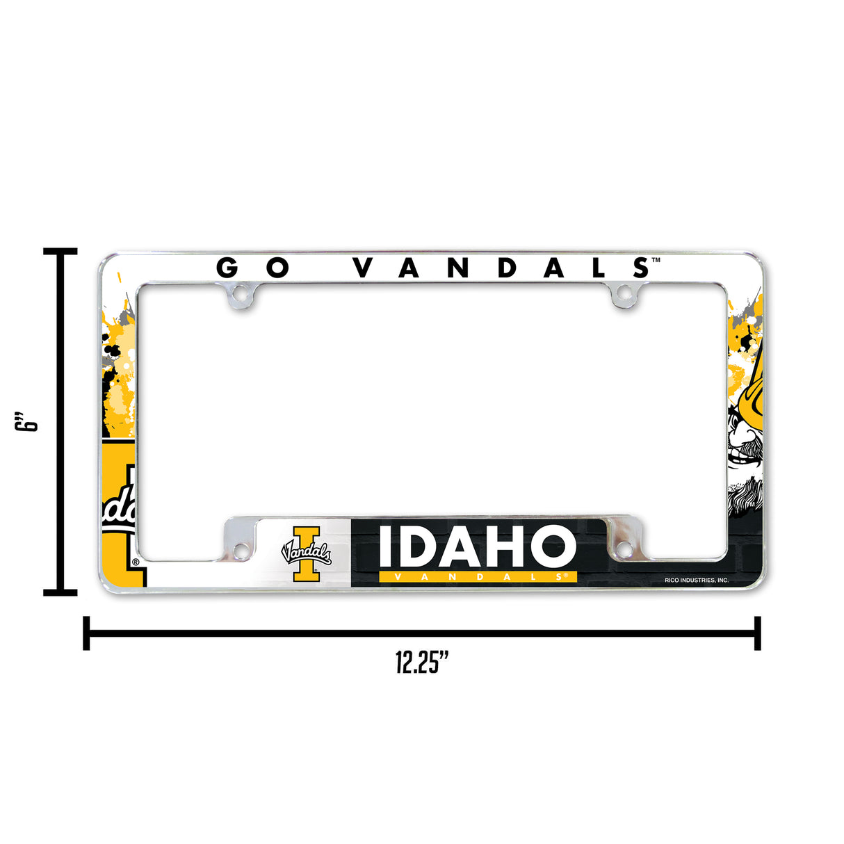 NCAA Idaho Vandals Chrome License Plate Frame Fan Gear NCAA Idaho Vandals