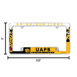 NCAA Arkansas-Pine Bluff Golden Lions Chrome License Plate Frame Fan Gear NCAA Arkansas-Pine Bluff Golden Lions