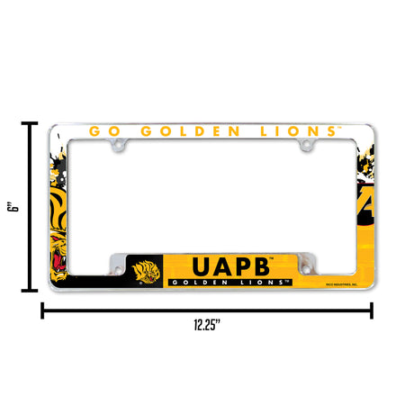 NCAA Arkansas-Pine Bluff Golden Lions Chrome License Plate Frame Fan Gear NCAA Arkansas-Pine Bluff Golden Lions