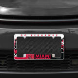 NCAA Miami of Ohio Redhawks Chrome License Plate Frame Fan Gear NCAA Miami of Ohio Redhawks