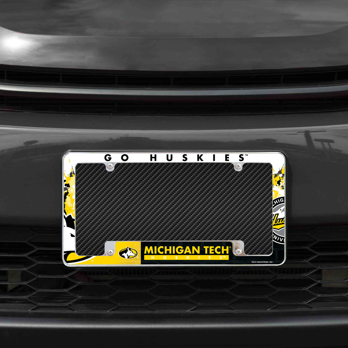 NCAA Michigan Tech Huskies Chrome License Plate Frame Fan Gear NCAA Michigan Tech Huskies