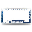 NCAA Washburn Ichabod Chrome License Plate Frame Fan Gear NCAA Washburn Ichabod