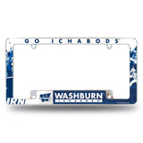 NCAA Washburn Ichabod Chrome License Plate Frame Fan Gear NCAA Washburn Ichabod