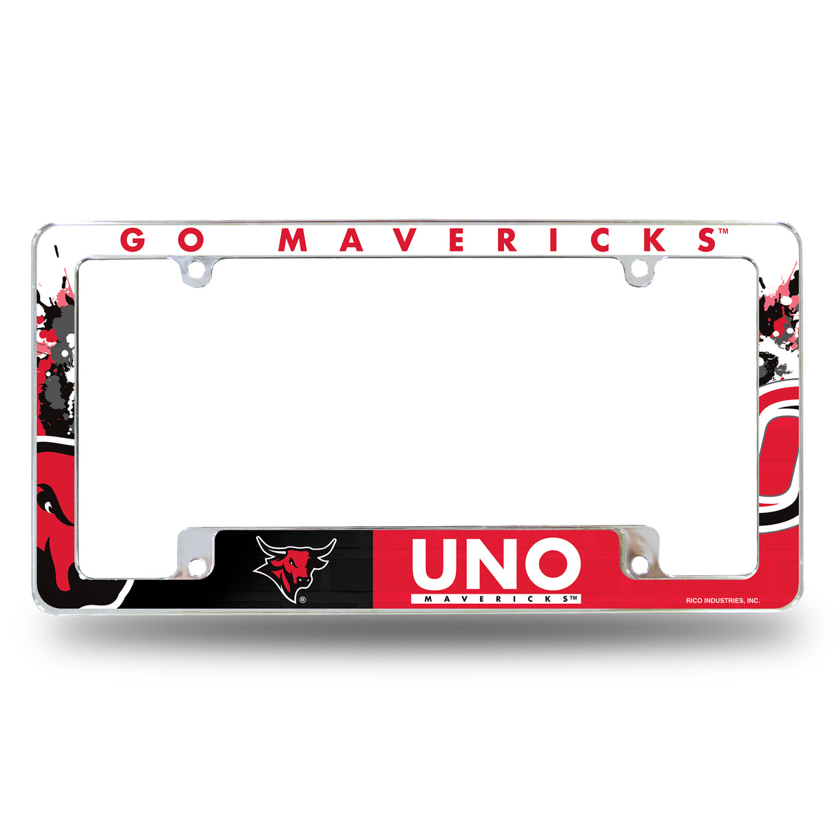 NCAA Nebraska-Omaha Mavericks Chrome License Plate Frame Fan Gear NCAA Nebraska-Omaha Mavericks